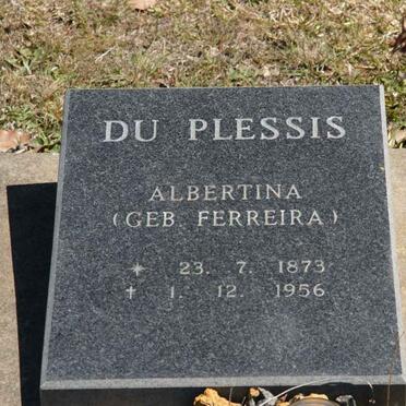 PLESSIS Albertina, du nee FERREIRA 1873-1956