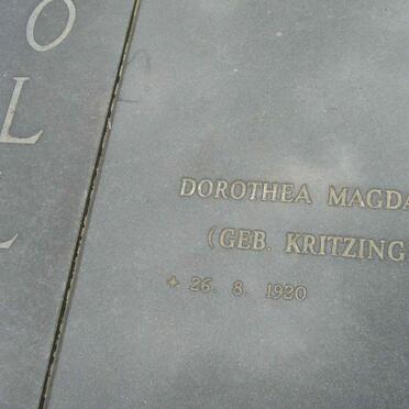 POLLARD Hendrik Jacobus 1918-1994 &amp; Dorothea Magdalena nee KRITZINGER 1920