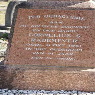 RADEMEYER Cornelius S. -1951