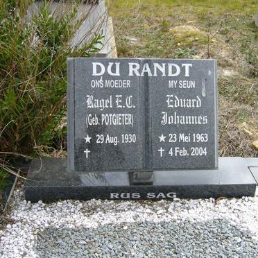 RANDT Ragel E.C., du nee POTGIETER 1930- :: DU RANDT Eduard Johannes 1963-2004