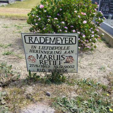RADEMEYER Marius Retief 1957-2002