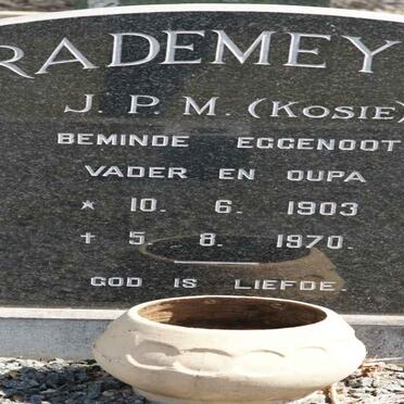 RADEMEYER J.P.M. 1903-1970