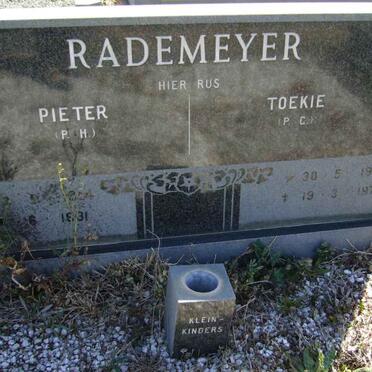 RADEMEYER P.H. 1914-1981 &amp; P.C. 1921-1973