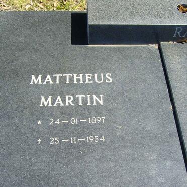 RAS Mattheus Martin 1897-1954 &amp; Magdalena Zondagh RAUBENHEIMER 1894-1995 