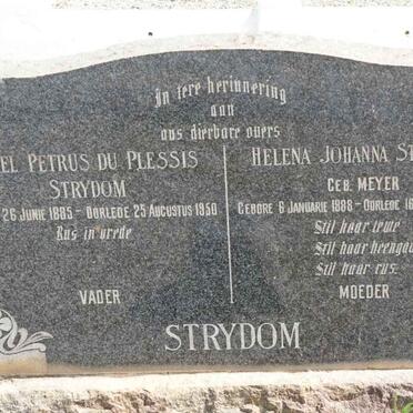 STRYDOM Sarel Petrus du Plessi 1885-1950 &amp; Helena Johanna MEYER 1888-1953