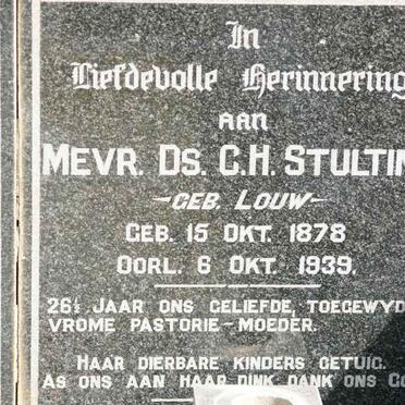 STULTING C.H. nee LOUW 1878-1939