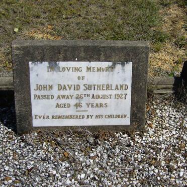 SUTHERLAND John David -1927