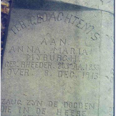 MYBURGH Johan Paul 1851-1931 &amp; Anna Maria RHEEDER 1853-1913