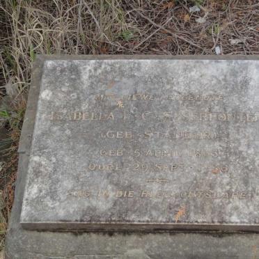SERFONTEIN Isabella F.C.S. nee STANDER 1865-1936