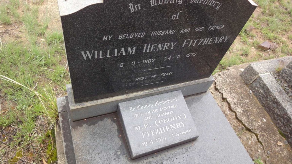 FITZHENRY William Henry 1902-1973 &amp; M.E. 1910-1998