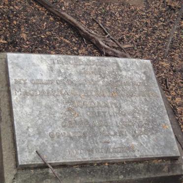 JORDAAN Magdalena Gertruida Susanna nee GREYLING 1900-1936