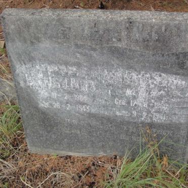BUYS Petrus J. 1884-1943 &amp; Anna M.A. PELSER 1860-1941