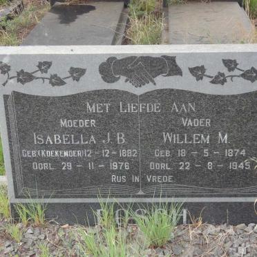 BOSCH Willem M. 1874-1945 &amp; Isabella J.B. KOEKEMOER 1882-1976