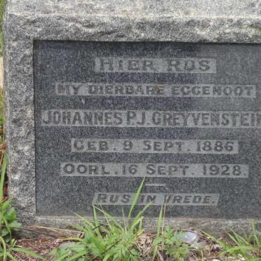 GREYVENSTEIN Johannes P.J. 1886-1928