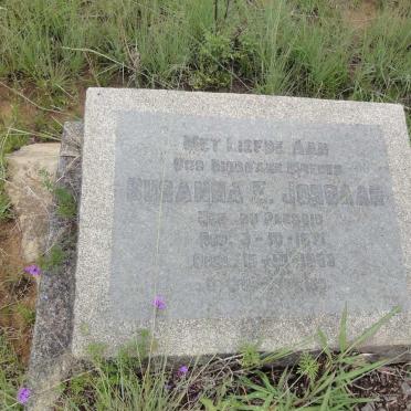 JORDAAN Susanna E. nee DU PLESSIS 1871-19?3