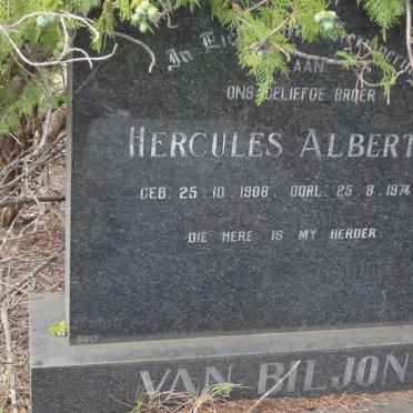 BILJON Hercules Albertus, van 1908-1974