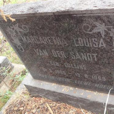 SANDT Margaretha Louisa, van der nee COLLINS 1895-1969