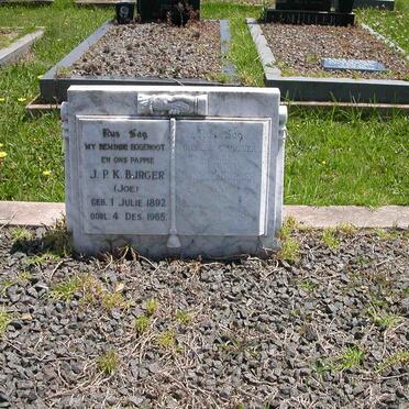 BURGER J.P.K. 1892-1965 &amp; S.M.M. BURGER 1891-1978