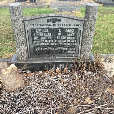 BRINK Constant Laubscher 1868-1967 &amp; Sannetta Henrietta 1874-1956