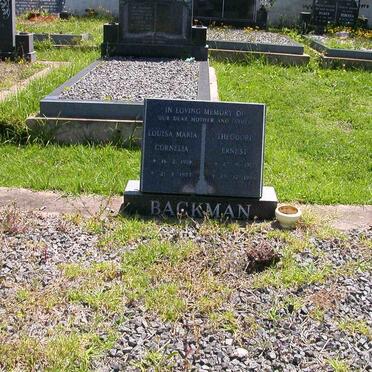 BACKMAN Theodore Ernest 1917-1988  &amp; Louisa Maria Cornelia 1919-1987