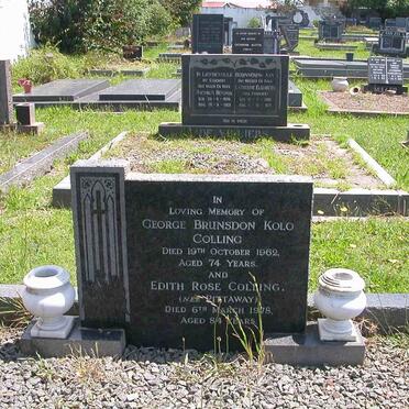 COLLING George Brunsdon Kolo -1962 &amp; Edith Rose PITTAWAY -1978