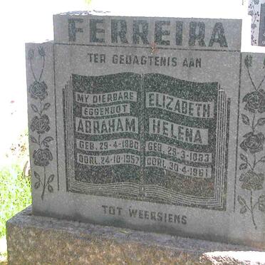 FERREIRA Abraham 1880-1957 &amp; Elizabeth Helena 1883-1961