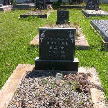 HASLOP John Pohl 1914-1988