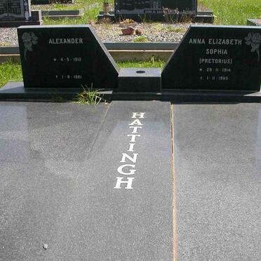 HATTINGH Alexander 1912-1981 &amp; Anna Elizabeth Sophia PRETORIUS 1914-1985