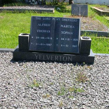 YELVERTON Alfred Thomas 1919-1997 &amp; Martha Sophia 1920-1987