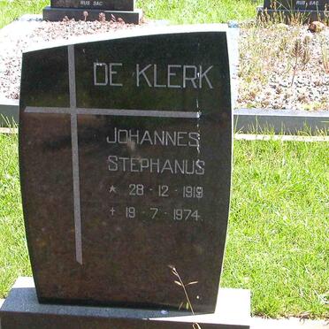 KLERK Johannes Stephanus, de 1919 -1974