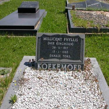 KOEKEMOER Millicent Phyllis nee KINGHORN 1917-1983