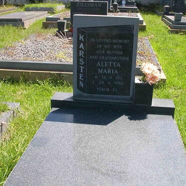 KARSTEN Aletta  Maria 1911-1988