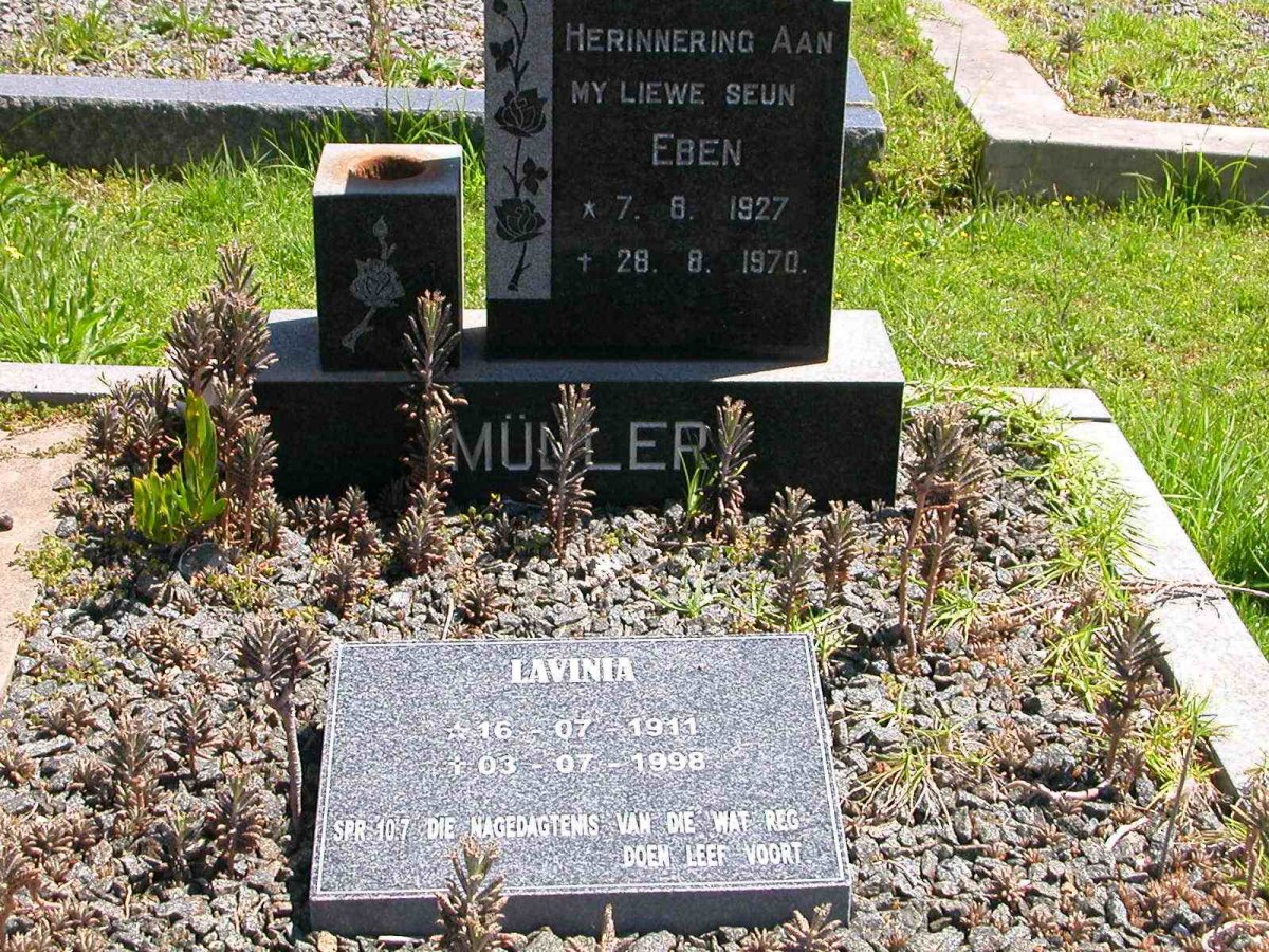 MULLER Eben 1927-1970 &amp; Lavinia 1911-1998
