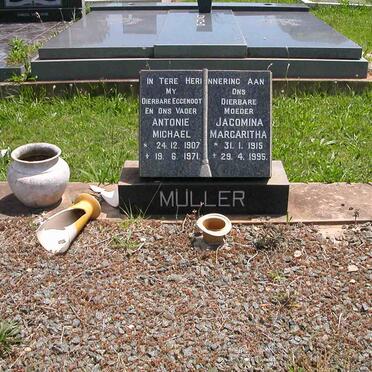 MULLER Antonie Michael 1907-1971 &amp; Jacomina Margaritha 1915-1995
