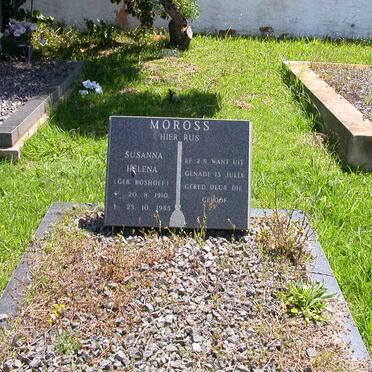 MOROSS Susanna Helena nee BOSHOFF 1910-1985