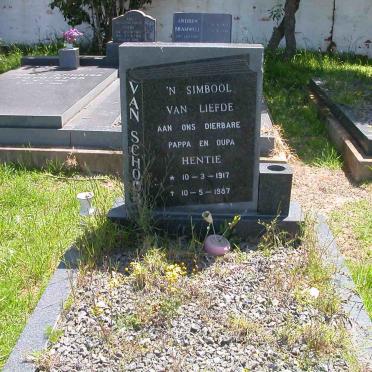 SCHOOR Hentie, van 1917-1987