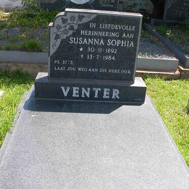 VENTER Susanna Sophia 1892-1984