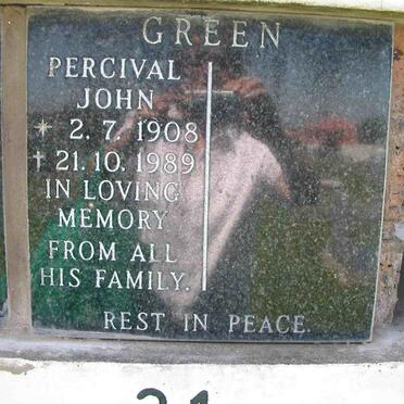 GREEN Percival John 1908-1989