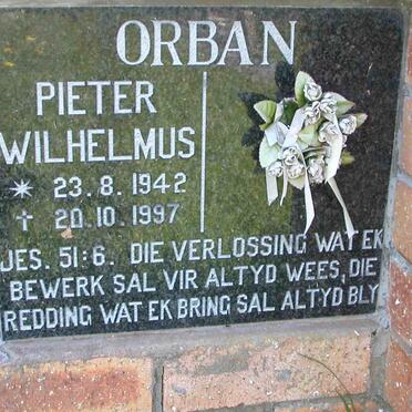 ORBAN Pieter Wilhelmus 1942-1997