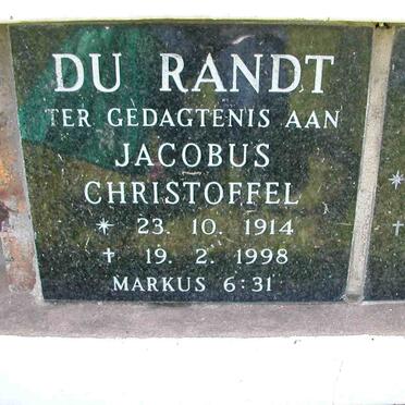 RANDT Jacobus Christoffel, du 1914-1998