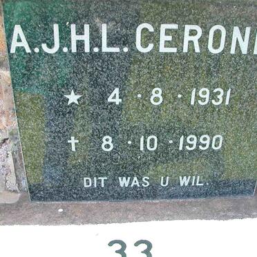 CERONIO A.J.H.L. 1931-1990