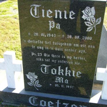 COETZER Tienie 1943-2000 &amp; Tokkie 1947-