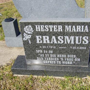 ERASMUS Hester Maria 1916-2002