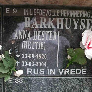 BARKHUYSEN Anna Hester 1920-2004
