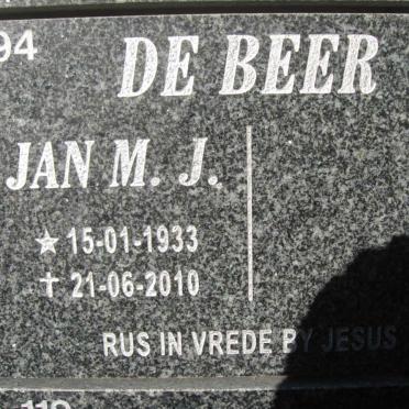BEER Jan M.J., de 1933-2010