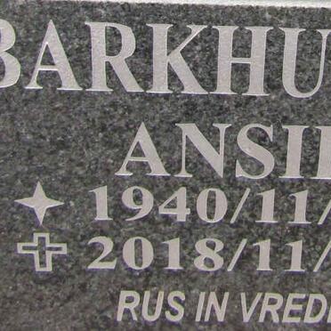BARKHUIZEN Ansie 1940-2018