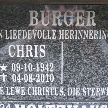 BURGER Chris 1942-2010