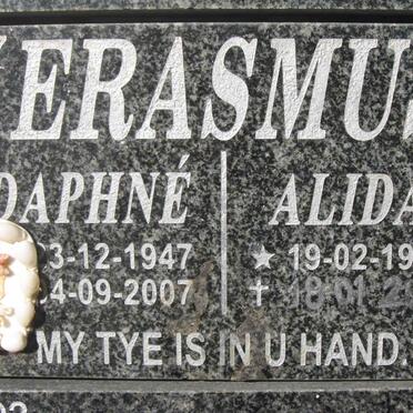 ERASMUS Daphné 1947-2007 :: ERASMUS Alida 1923-