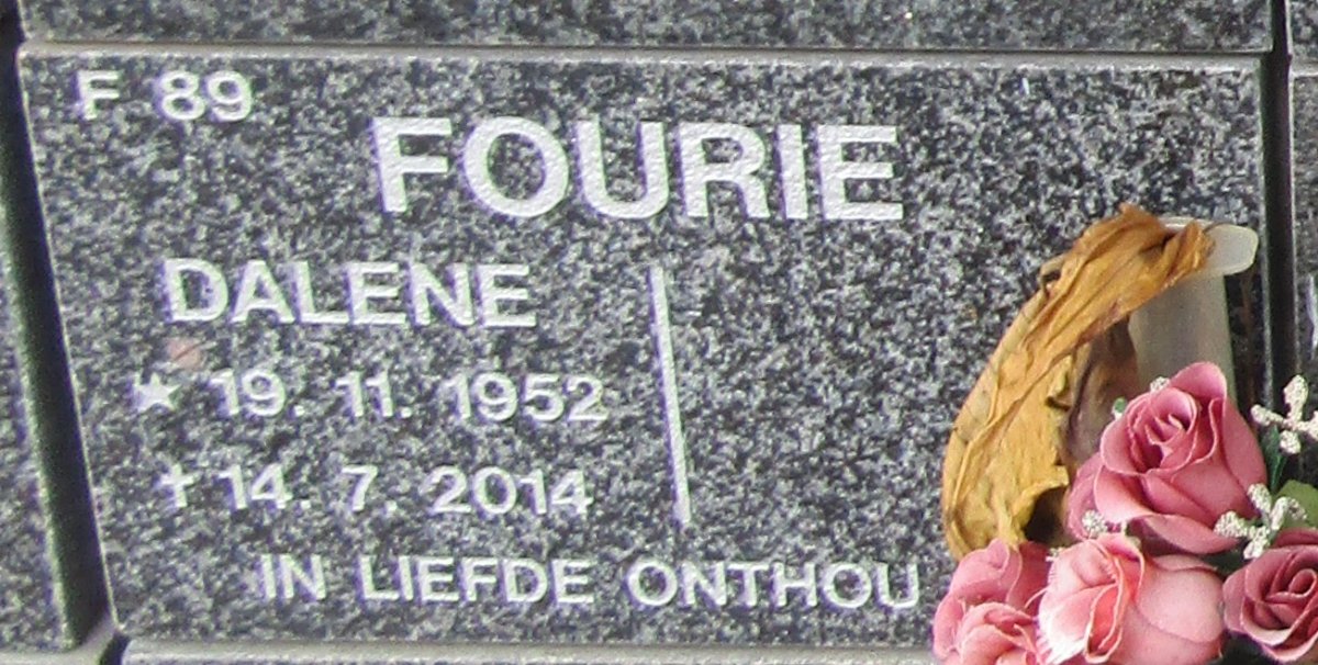 FOURIE Dalene 1952-2014