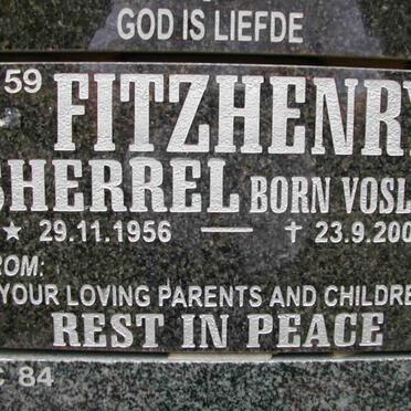 FITZHENRY Sherrel nee VOSLOO 1956-2002